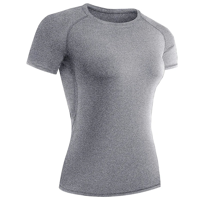 Women's Compression Shirt – Short Sleeve Athletic Yoga & Running T-Shirt, Quick-Dry Stretchy Baselayer for Gym Workouts