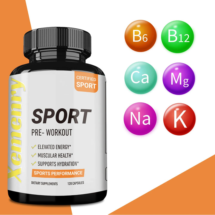 Pre-Workout Supplement – 120 Capsules to Build Muscle, Boost Performance & Support Post-Workout Recovery