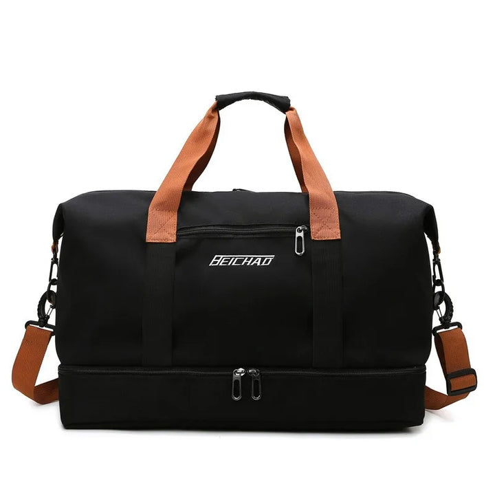 Travel Gym Bag – Portable Fitness Shoulder & Crossbody Weekender Duffle Bag for Short-Distance & Carry-On