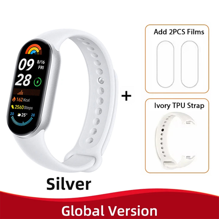 Global Version Xiaomi Smart Band 9 – 1.62" AMOLED Display Fitness Tracker, Blood Oxygen Monitor, 21 Days Battery Life, Mi Wrist Watch