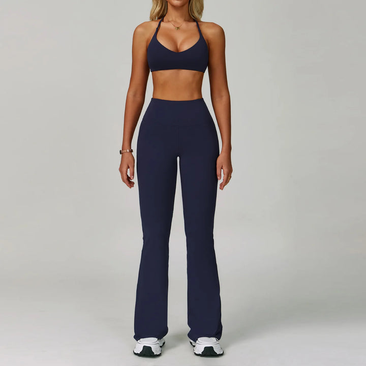 2-Piece Women's Activewear Tracksuit – Seamless Yoga Set with High-Waist Leggings for Gym & Fitness