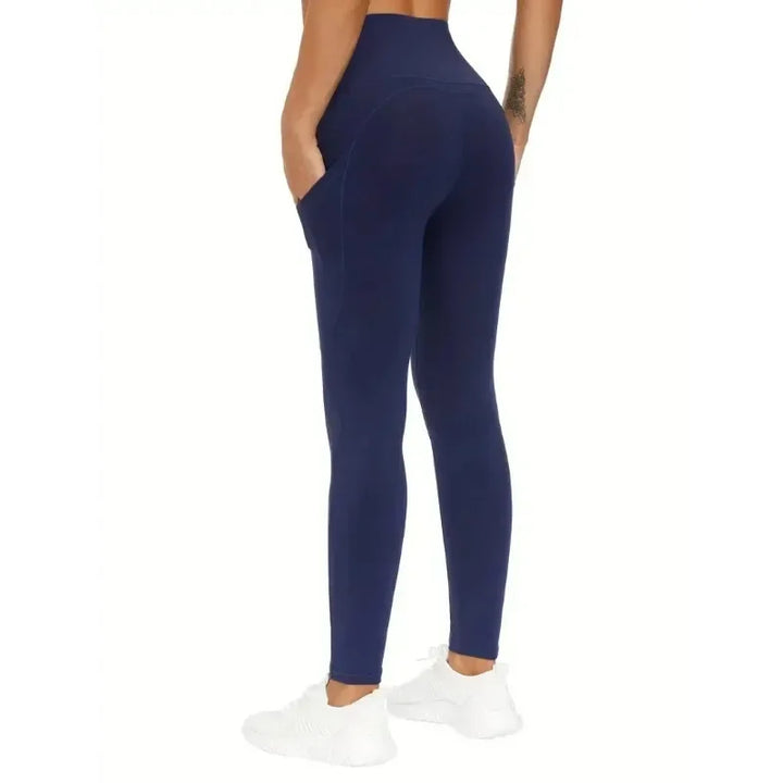 High-Waist Yoga Leggings with Pocket – Seamless Fitness Leggings, Hip-Lifting & Slimming Gym Training Pants for Women