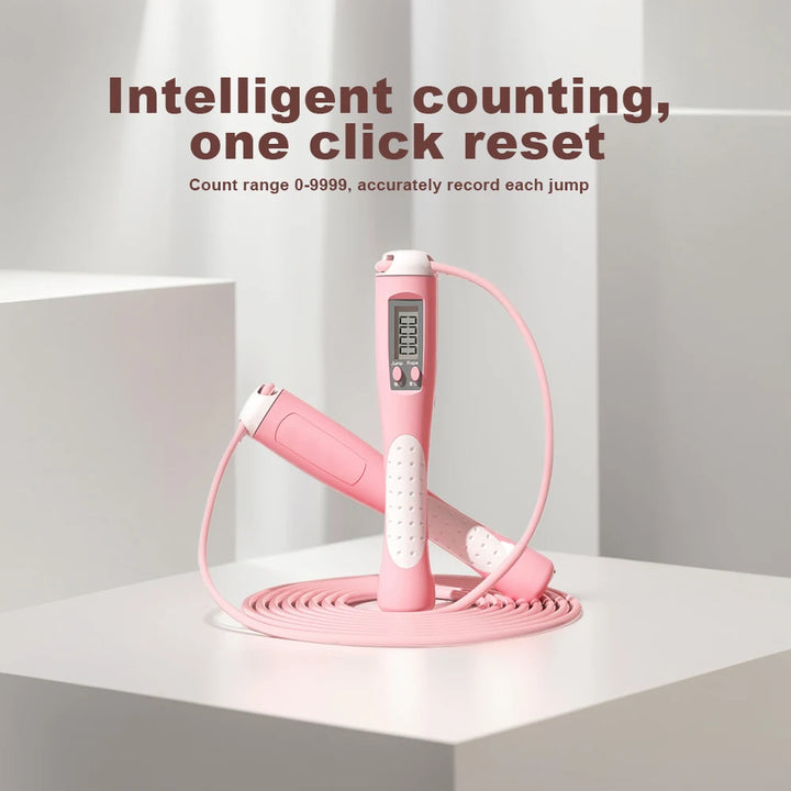 Adjustable Digital Counting Jump Rope – Long Skipping Rope for Gym Fitness & Cardio Training