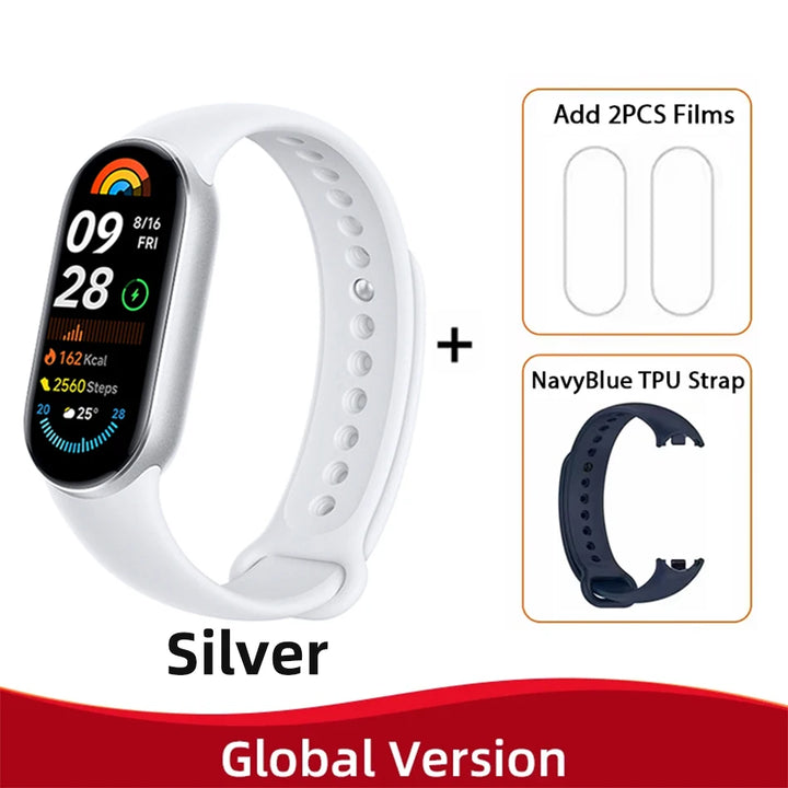 Global Version Xiaomi Smart Band 9 – 1.62" AMOLED Display Fitness Tracker, Blood Oxygen Monitor, 21 Days Battery Life, Mi Wrist Watch