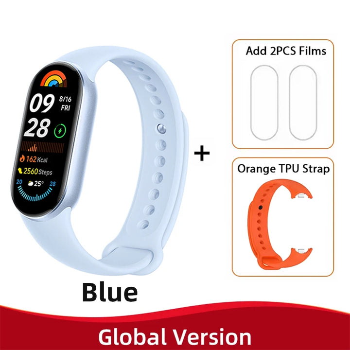 Global Version Xiaomi Smart Band 9 – 1.62" AMOLED Display Fitness Tracker, Blood Oxygen Monitor, 21 Days Battery Life, Mi Wrist Watch