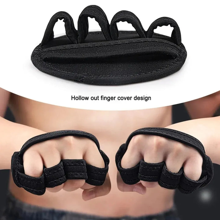 Powerlifting Gym Gloves – Breathable Weightlifting Gloves with Leather Palm Guard, Horizontal Bar Booster for Men & Women