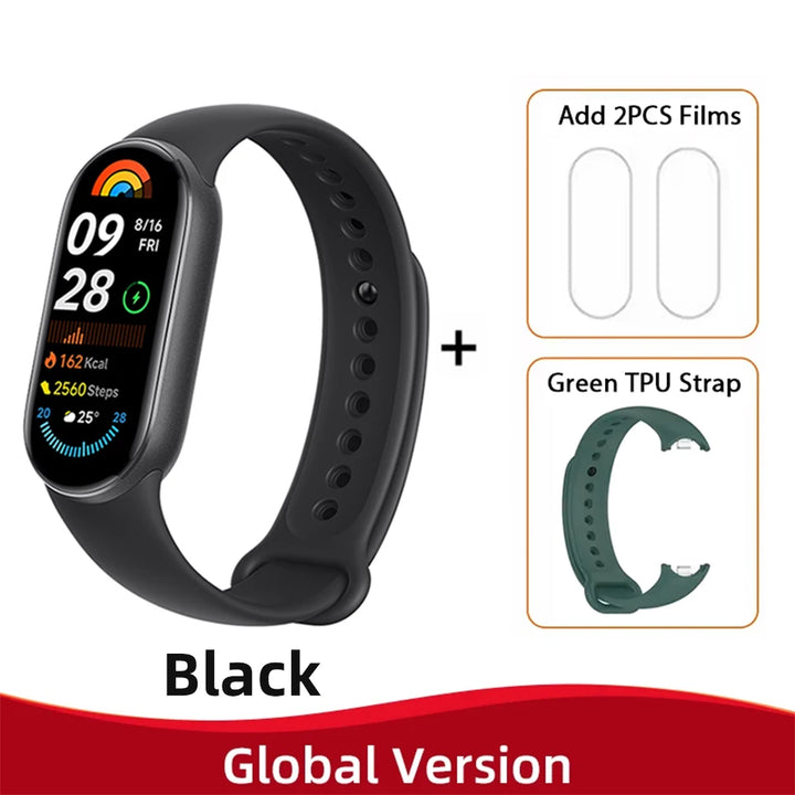 Global Version Xiaomi Smart Band 9 – 1.62" AMOLED Display Fitness Tracker, Blood Oxygen Monitor, 21 Days Battery Life, Mi Wrist Watch