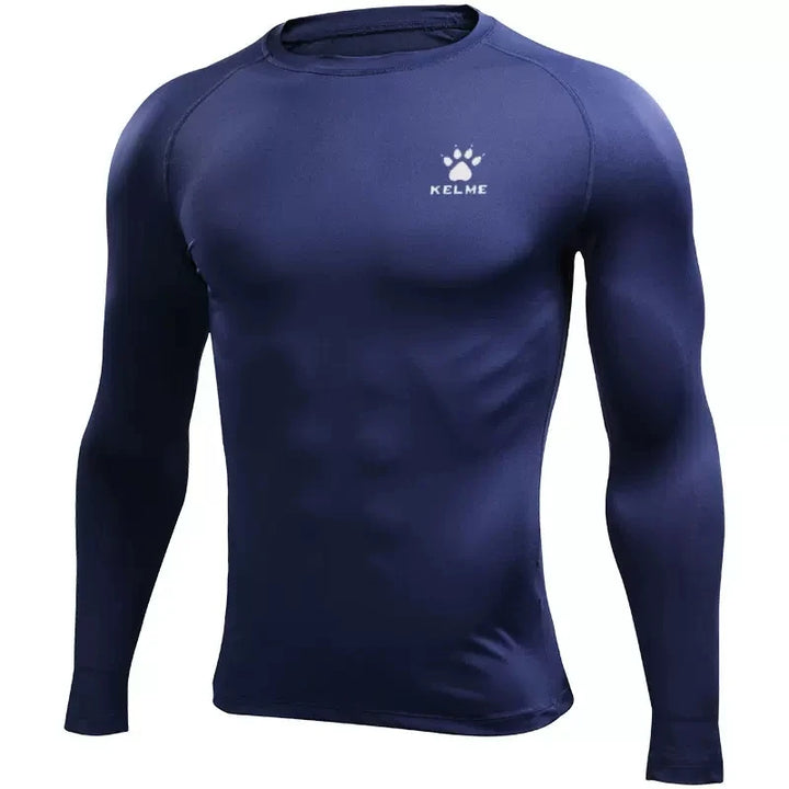 KELME Men's Compression Running Shirt – Long Sleeve Bodybuilding & Fitness Tights for Workout & Exercise