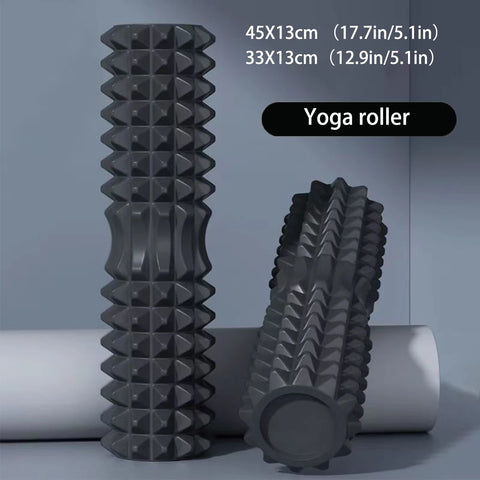 45cm Yoga Foam Roller Set – Muscle Massage Block, Pilates Yoga Column & Exercise Brick for Fitness and Flexibility