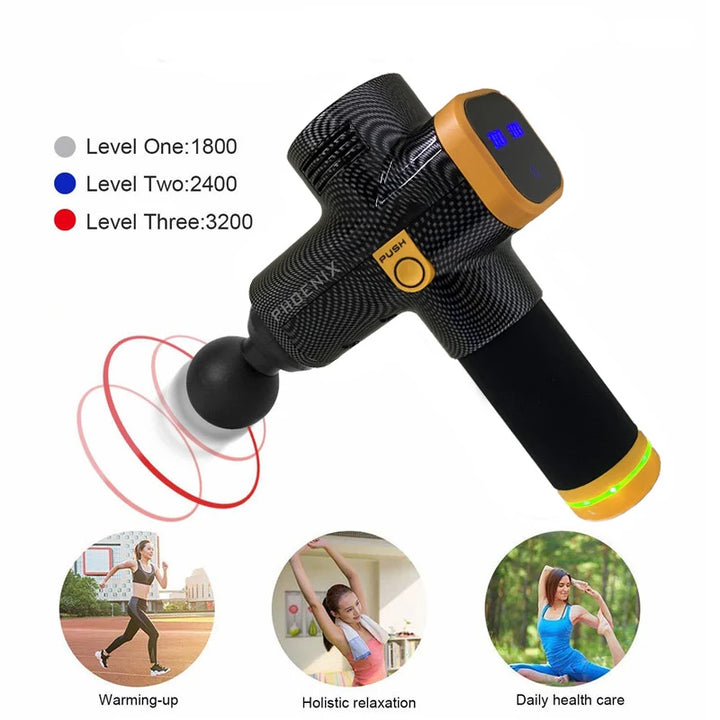 Phoenix A2 Massage Gun – Deep Tissue Muscle Massager with Display, Handheld Percussion Gun for Back & Full-Body Relief