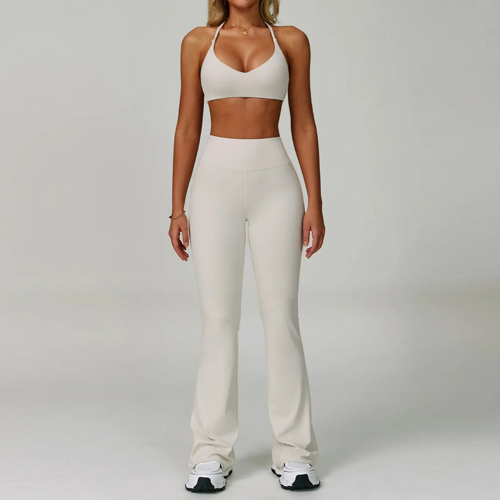 2-Piece Women's Activewear Tracksuit – Seamless Yoga Set with High-Waist Leggings for Gym & Fitness