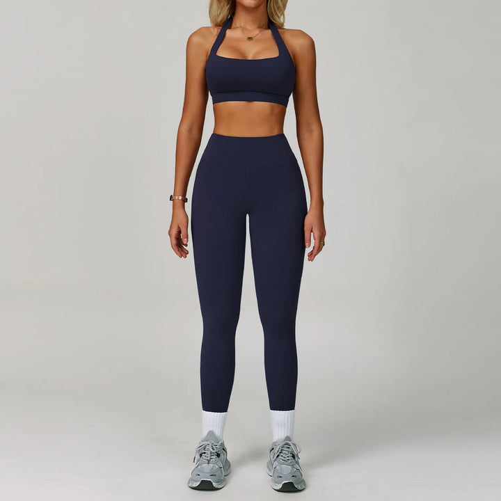2-Piece Women's Activewear Tracksuit – Seamless Yoga Set with High-Waist Leggings for Gym & Fitness