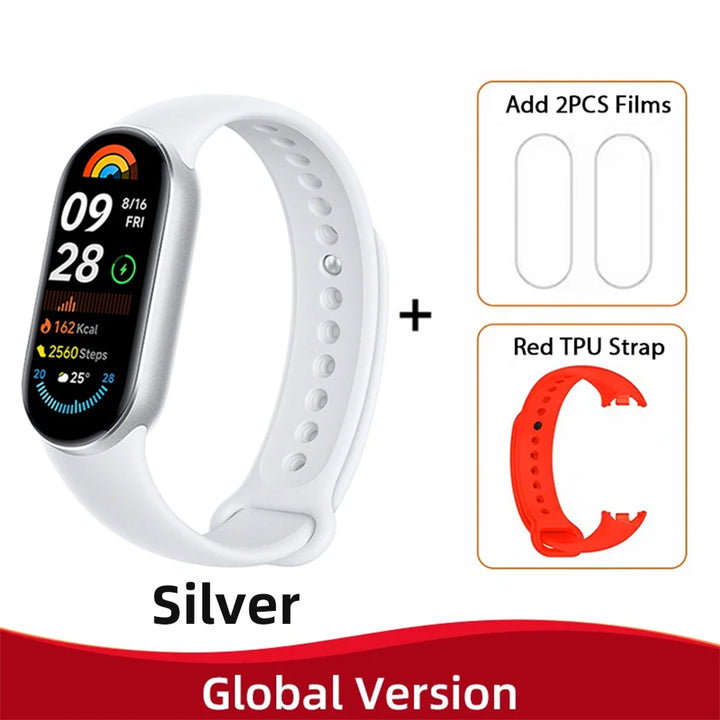 Global Version Xiaomi Smart Band 9 – 1.62" AMOLED Display Fitness Tracker, Blood Oxygen Monitor, 21 Days Battery Life, Mi Wrist Watch