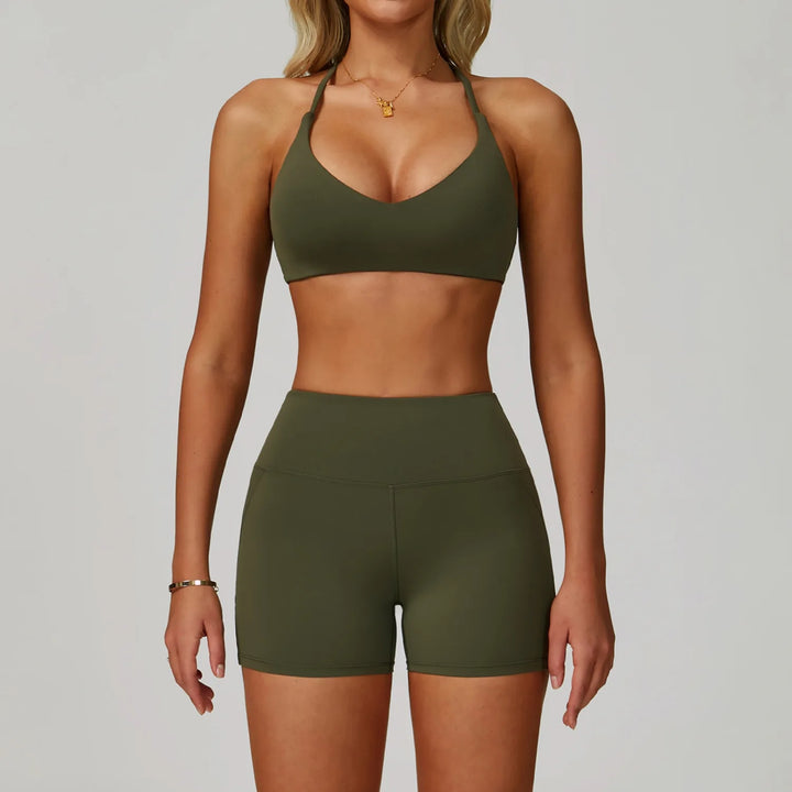 2-Piece Women's Activewear Tracksuit – Seamless Yoga Set with High-Waist Leggings for Gym & Fitness