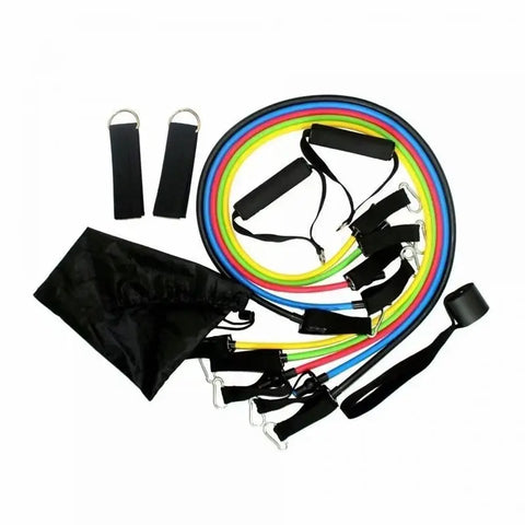 11-Piece Resistance Band Set – Full-Body TPE Workout Bands with Handles, Ankle Straps & Carry Bag