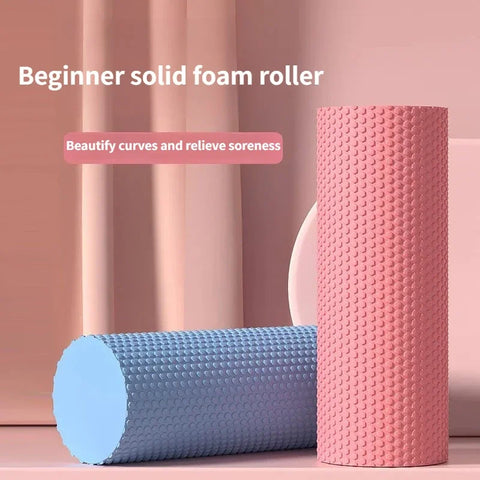 Yoga Roller Round EVA Foam Cylinder – Hexagonal Pilates Exercise Roller for Enhanced Home Workouts, 9.6cm Diameter, 30cm Length