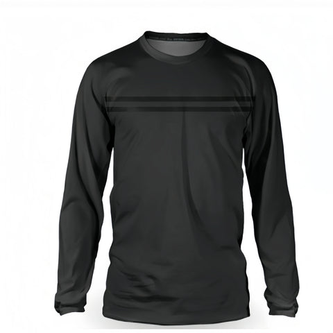 Men's Long Sleeve Quick-Drying T-Shirt – Stylish Stripe Running & Gym Top for Spring/Autumn Fitness