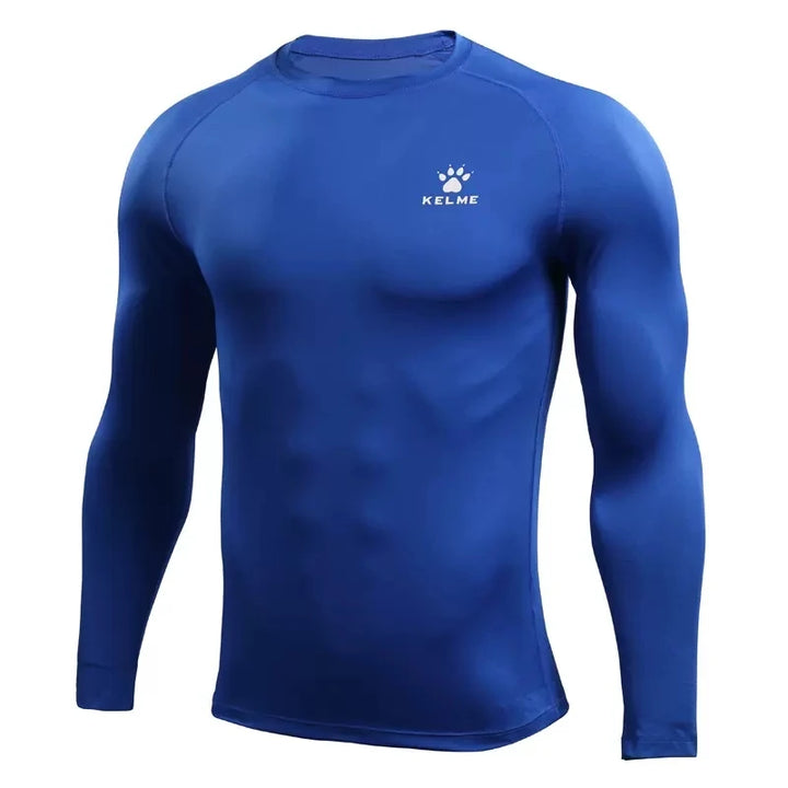 KELME Men's Compression Running Shirt – Long Sleeve Bodybuilding & Fitness Tights for Workout & Exercise