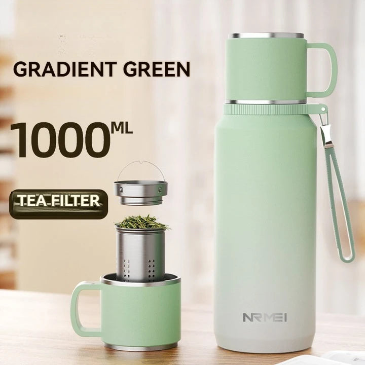1.5L Stainless Steel Thermos Water Bottle – Vacuum Flask for Hot Coffee, Tea & Cold Drinks, Heat Preservation Tumbler