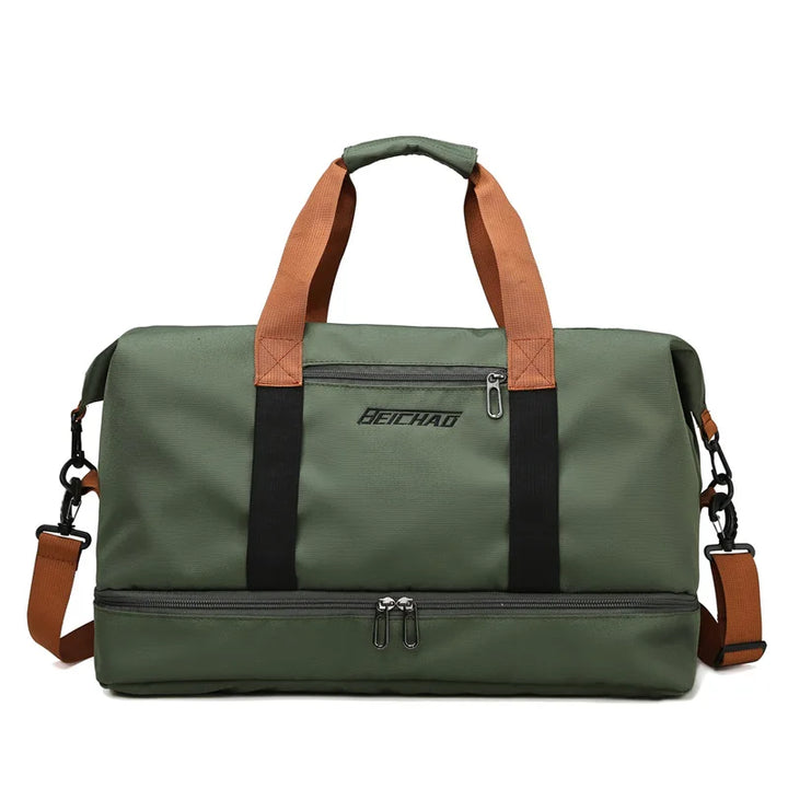 Travel Gym Bag – Portable Fitness Shoulder & Crossbody Weekender Duffle Bag for Short-Distance & Carry-On