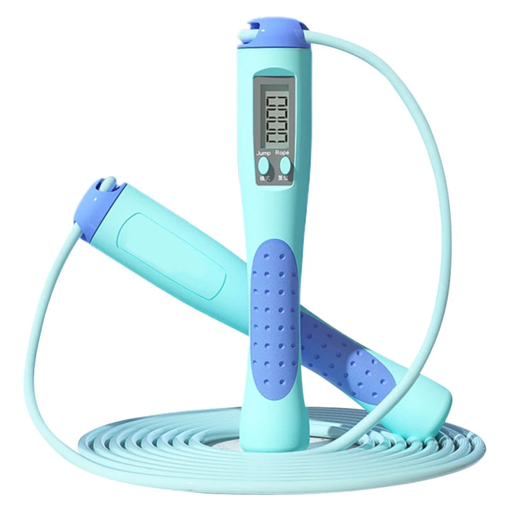 Adjustable Digital Counting Jump Rope – Long Skipping Rope for Gym Fitness & Cardio Training