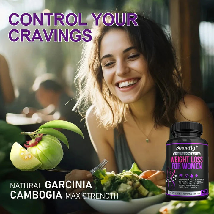 Natural Plant-Based Fat Burner – Appetite Suppressant, Supports Fat Reduction & Blood Sugar Balance (120 Capsules)