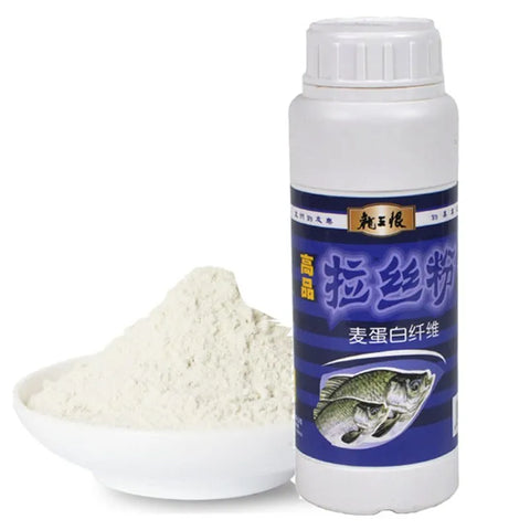 Pure Wheat Protein Wire Drawing Powder – 250g Bottled Viscosity Thick Filament Bait for Pulling & Fishing