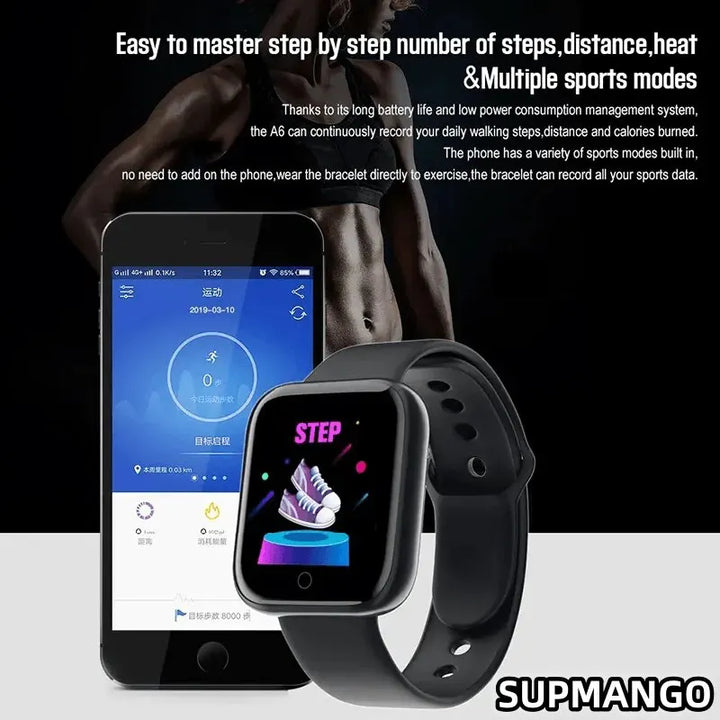 Y68 Fitness Tracker Smart Sports Watch – Real Step Count, Sports Watch for Android & iOS, Stylish Smart Bracelet