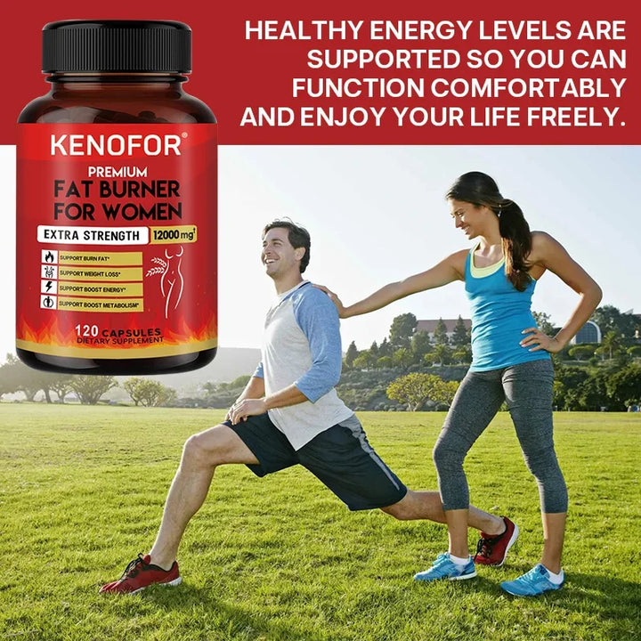 Fat Burner – 120 Capsules for Weight Management, Metabolism Boost, Bloating Relief & Blood Sugar Support