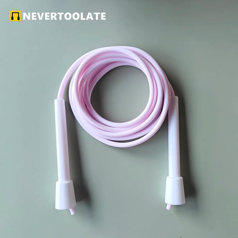 NEVERTOOLATE 6mm PVC Vinyl Jump Rope – Durable Skipping Rope with RA Handles for Fitness & Training