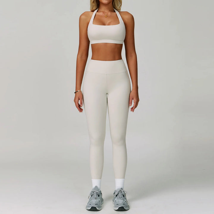 2-Piece Women's Activewear Tracksuit – Seamless Yoga Set with High-Waist Leggings for Gym & Fitness