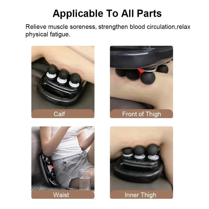 6-Head Deep Tissue Massage Gun – Muscle Relief Percussion Massager for Neck, Cervical Spine & Full-Body Recovery