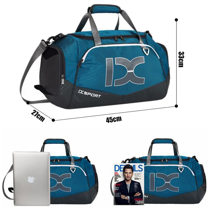 40L Large Gym Bag – Wet & Dry Fitness Training Bag for Men, Yoga, Shoes, Travel, & Swimming – Multifunctional Shoulder Handbag