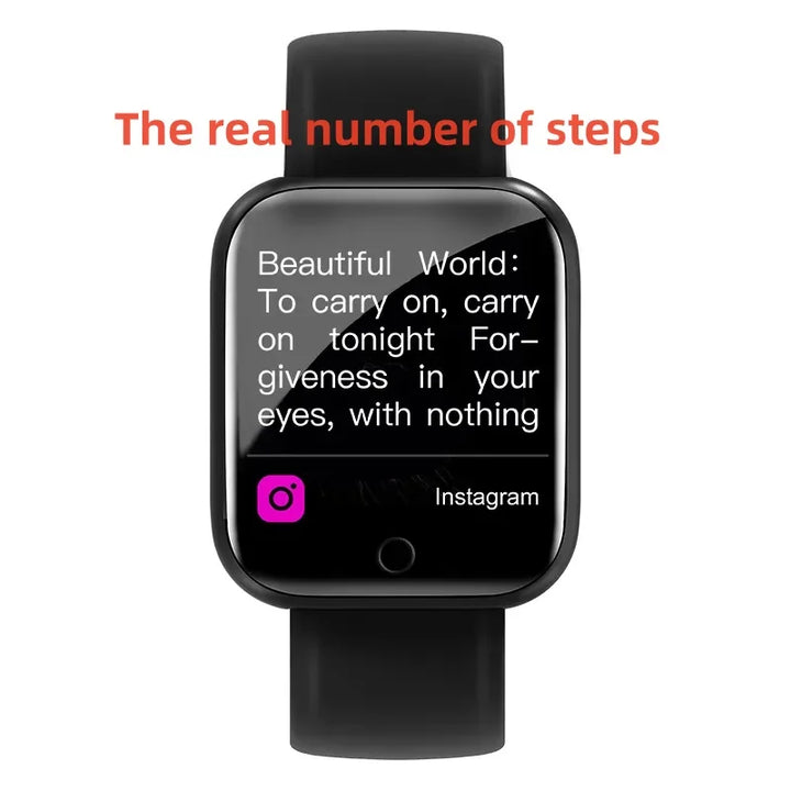 Y68 Fitness Tracker Smart Sports Watch – Real Step Count, Sports Watch for Android & iOS, Stylish Smart Bracelet