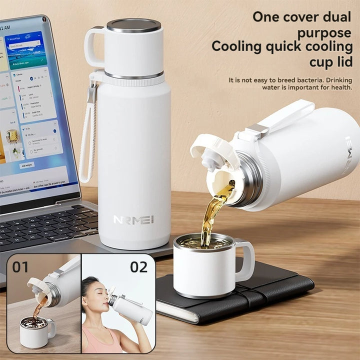 1.5L Stainless Steel Thermos Water Bottle – Vacuum Flask for Hot Coffee, Tea & Cold Drinks, Heat Preservation Tumbler