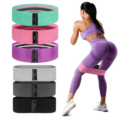 3-Pack Fabric Resistance Bands for Glutes & Thighs – Non-Slip Workout Loops for Squats, Yoga & Fitness