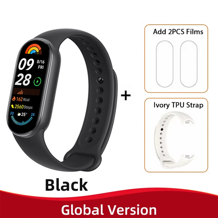 Global Version Xiaomi Smart Band 9 – 1.62" AMOLED Display Fitness Tracker, Blood Oxygen Monitor, 21 Days Battery Life, Mi Wrist Watch