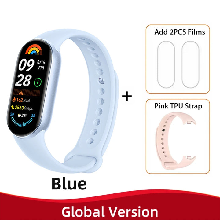 Global Version Xiaomi Smart Band 9 – 1.62" AMOLED Display Fitness Tracker, Blood Oxygen Monitor, 21 Days Battery Life, Mi Wrist Watch