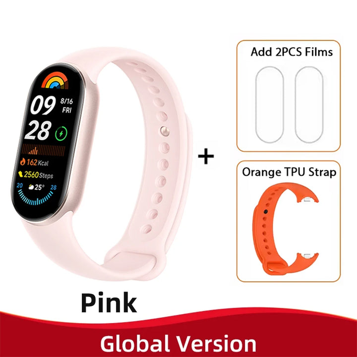 Global Version Xiaomi Smart Band 9 – 1.62" AMOLED Display Fitness Tracker, Blood Oxygen Monitor, 21 Days Battery Life, Mi Wrist Watch