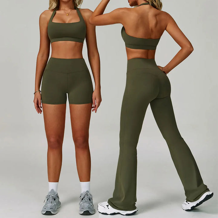 2-Piece Women's Activewear Tracksuit – Seamless Yoga Set with High-Waist Leggings for Gym & Fitness