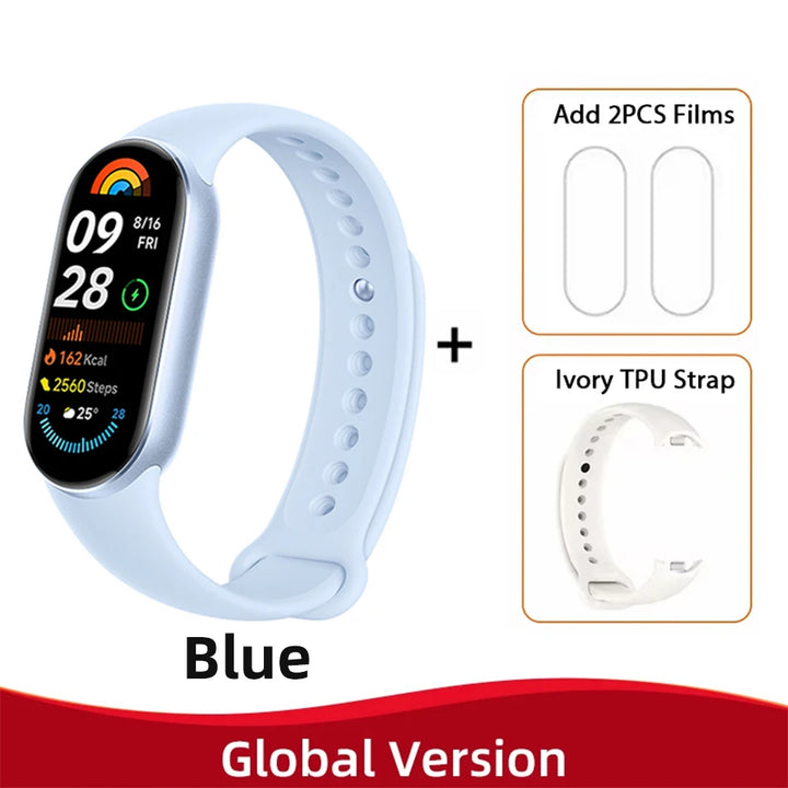 Global Version Xiaomi Smart Band 9 – 1.62" AMOLED Display Fitness Tracker, Blood Oxygen Monitor, 21 Days Battery Life, Mi Wrist Watch