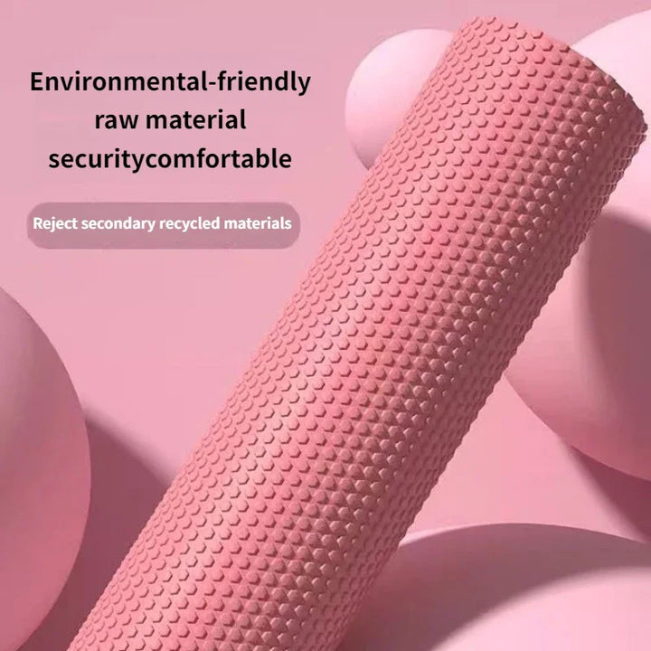Yoga Roller Round EVA Foam Cylinder – Hexagonal Pilates Exercise Roller for Enhanced Home Workouts, 9.6cm Diameter, 30cm Length