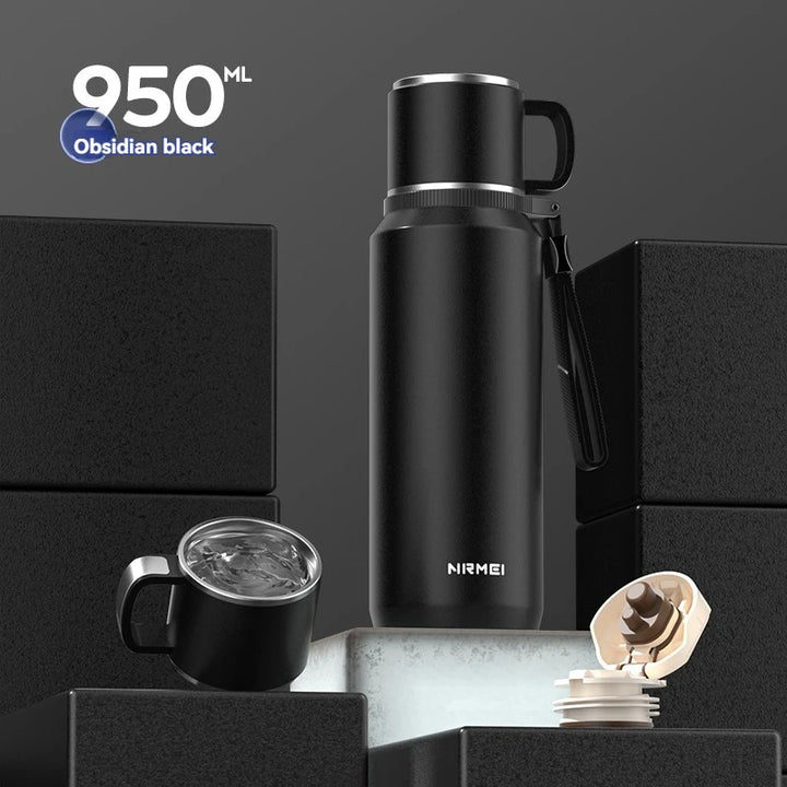 1.5L Stainless Steel Thermos Water Bottle – Vacuum Flask for Hot Coffee, Tea & Cold Drinks, Heat Preservation Tumbler