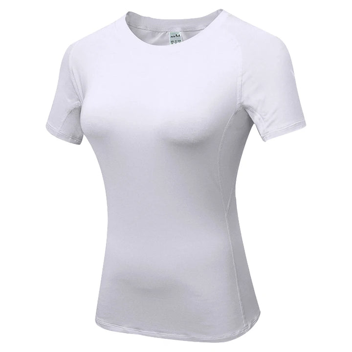 Women's Compression Shirt – Short Sleeve Athletic Yoga & Running T-Shirt, Quick-Dry Stretchy Baselayer for Gym Workouts