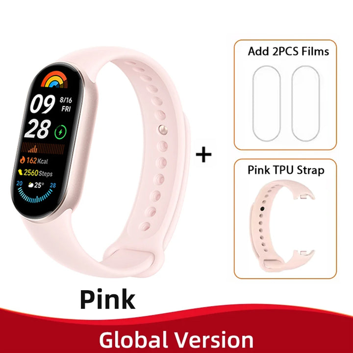 Global Version Xiaomi Smart Band 9 – 1.62" AMOLED Display Fitness Tracker, Blood Oxygen Monitor, 21 Days Battery Life, Mi Wrist Watch