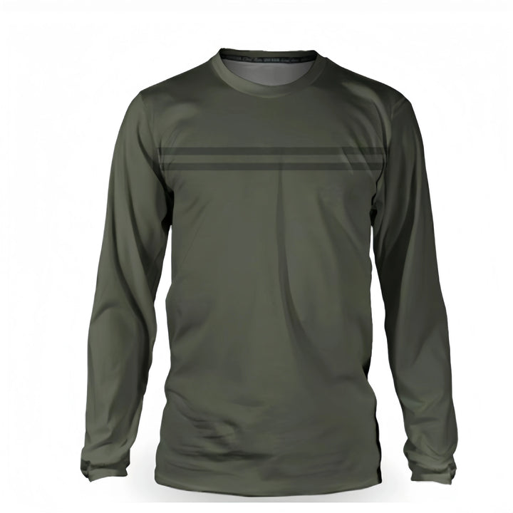 Men's Long Sleeve Quick-Drying T-Shirt – Stylish Stripe Running & Gym Top for Spring/Autumn Fitness