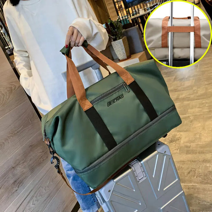 Travel Gym Bag – Portable Fitness Shoulder & Crossbody Weekender Duffle Bag for Short-Distance & Carry-On